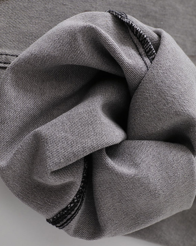 破洞水洗直筒牛仔褲