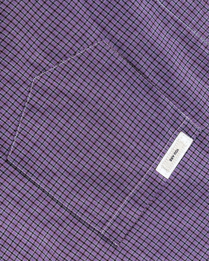 復古格子短袖襯衫