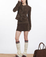 Retro woolen short jacket (women)