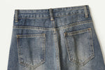 retro casual denim trousers
