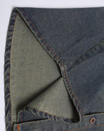 Washed panel denim shirt