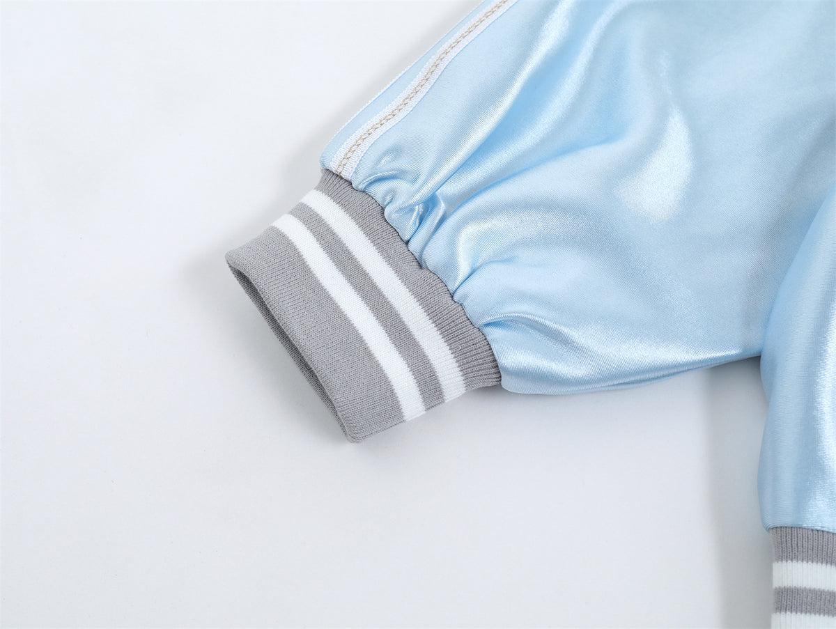 Retro letter print jacket