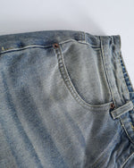 워시드 패널 데님 반바지