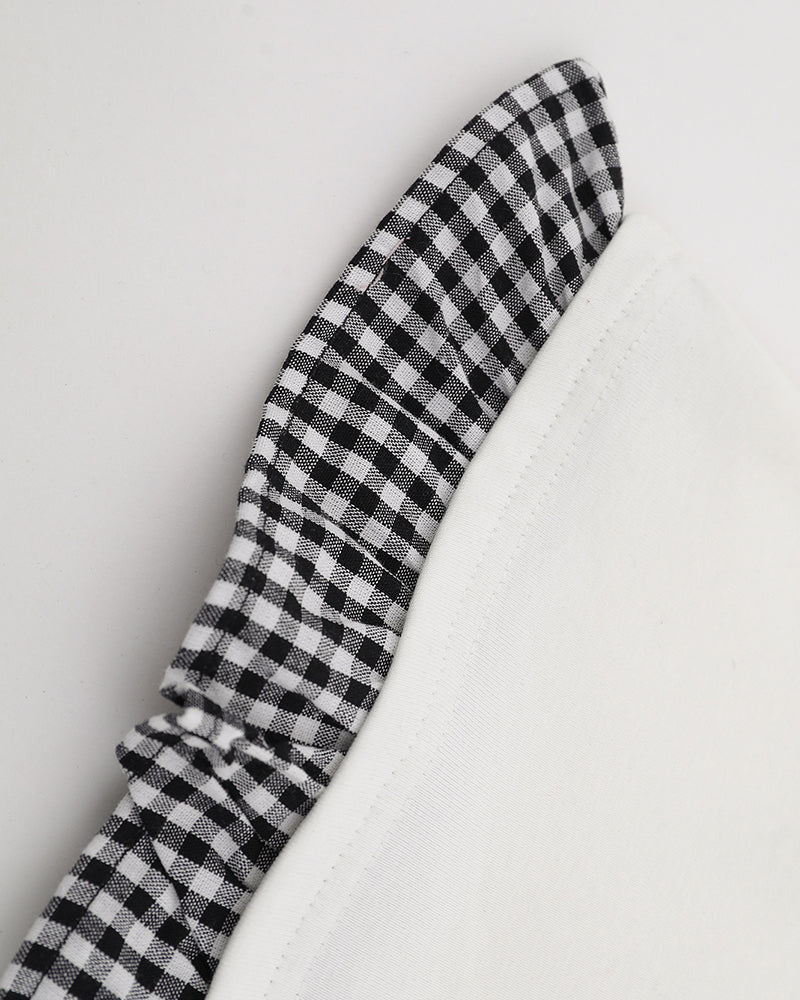 Spliced design short sleeves (women's)