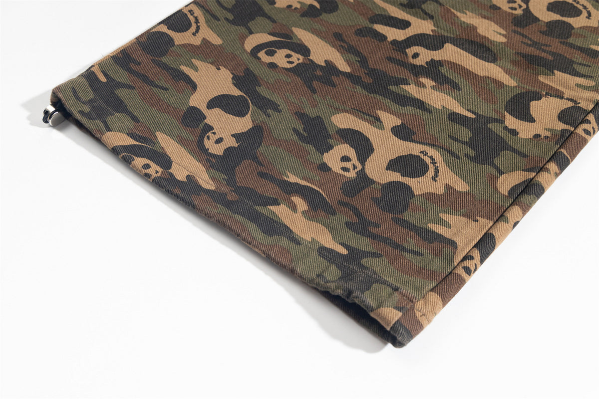 Vintage washed camouflage pants