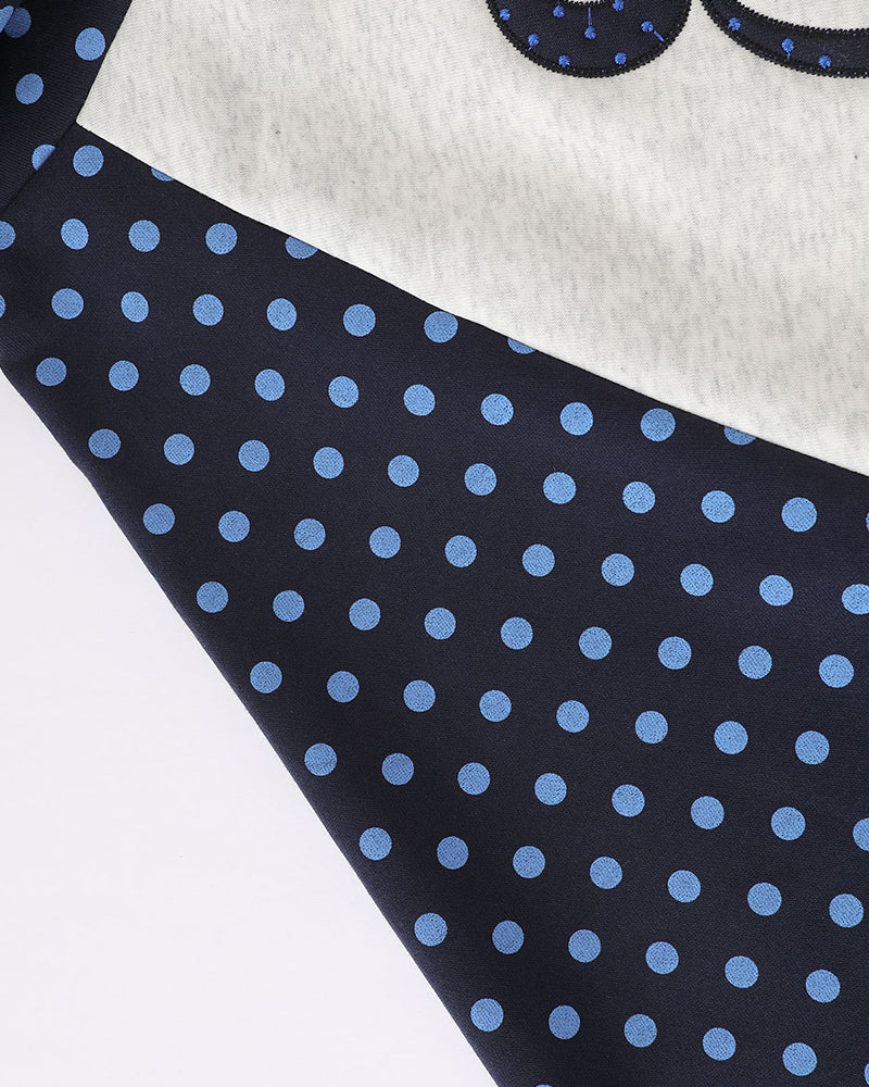Retro polka dot hoodie