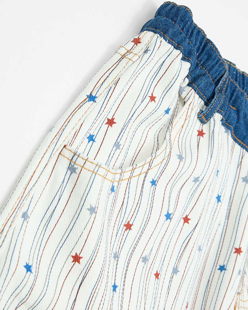 Retro striped casual pants