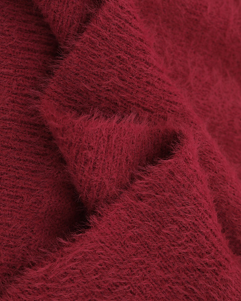 復古貓咪寬鬆毛衣