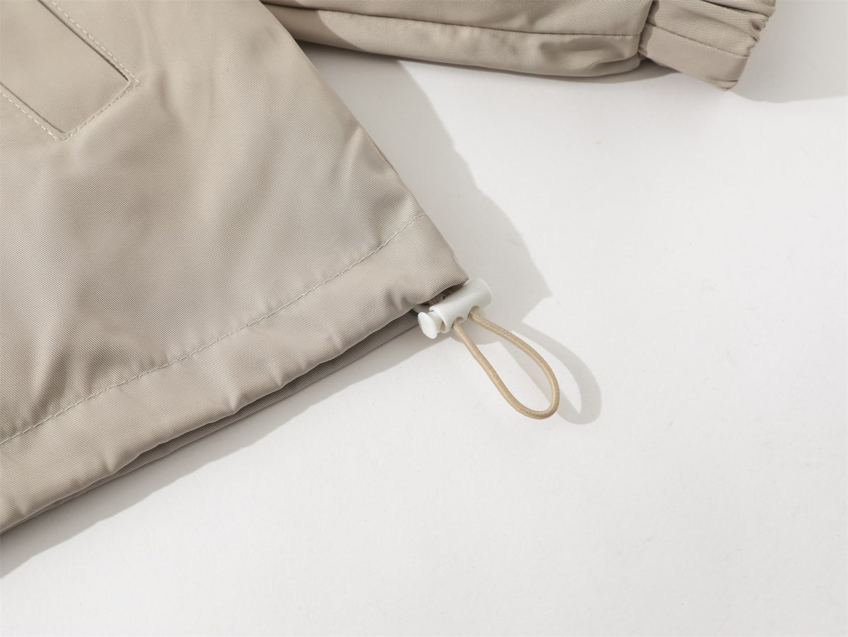 Retro embroidered stand collar jacket