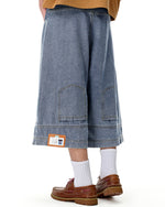 Structured Washed Capri Pants