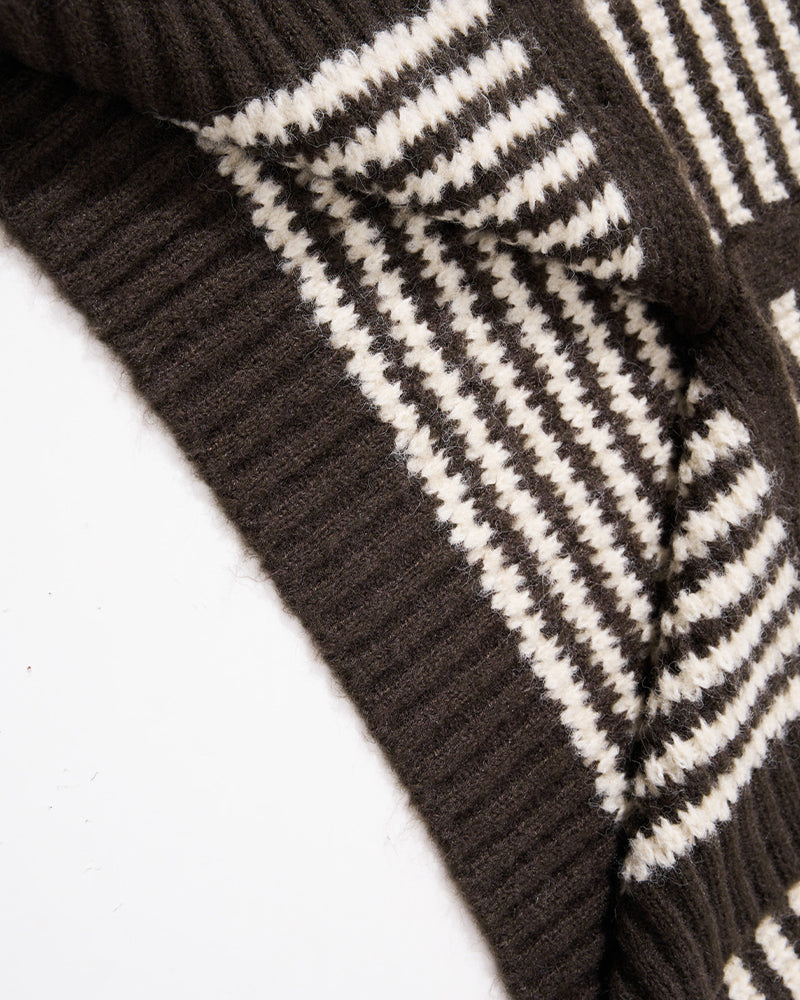 Color-blocked striped sweater