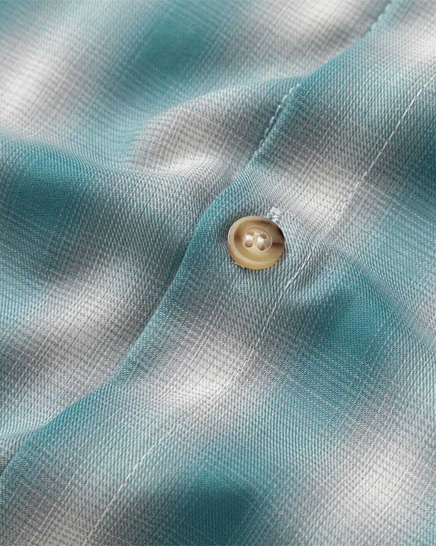 Vintage Plaid Tie Short Sleeve Shirt