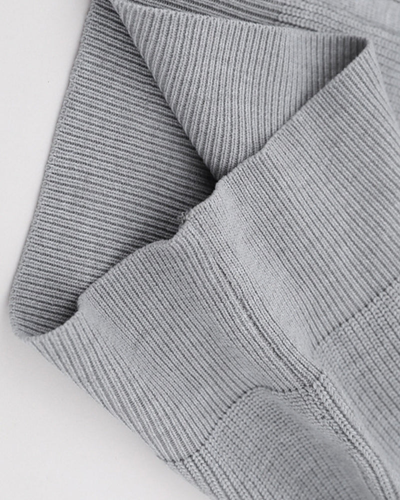 半高領開衫毛衣