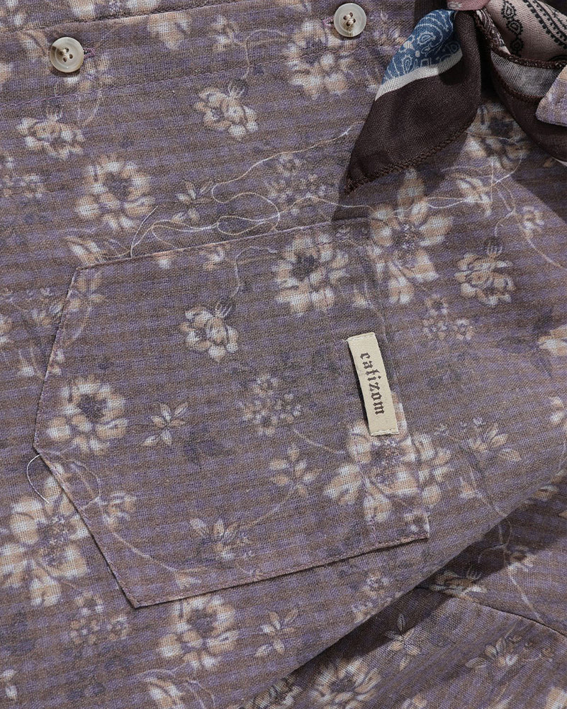 Vintage Floral Tie Shirt