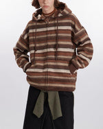 Retro Striped Casual Long Sleeve Jacket