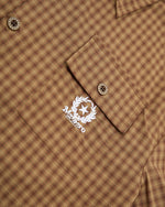 Retro embroidered short-sleeved shirt