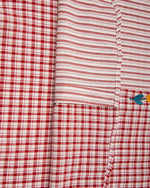 刺綉撞色短袖襯衫