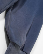 Retro collared faux two-piece sweatshirt