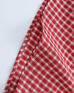 復古格紋短袖襯衫