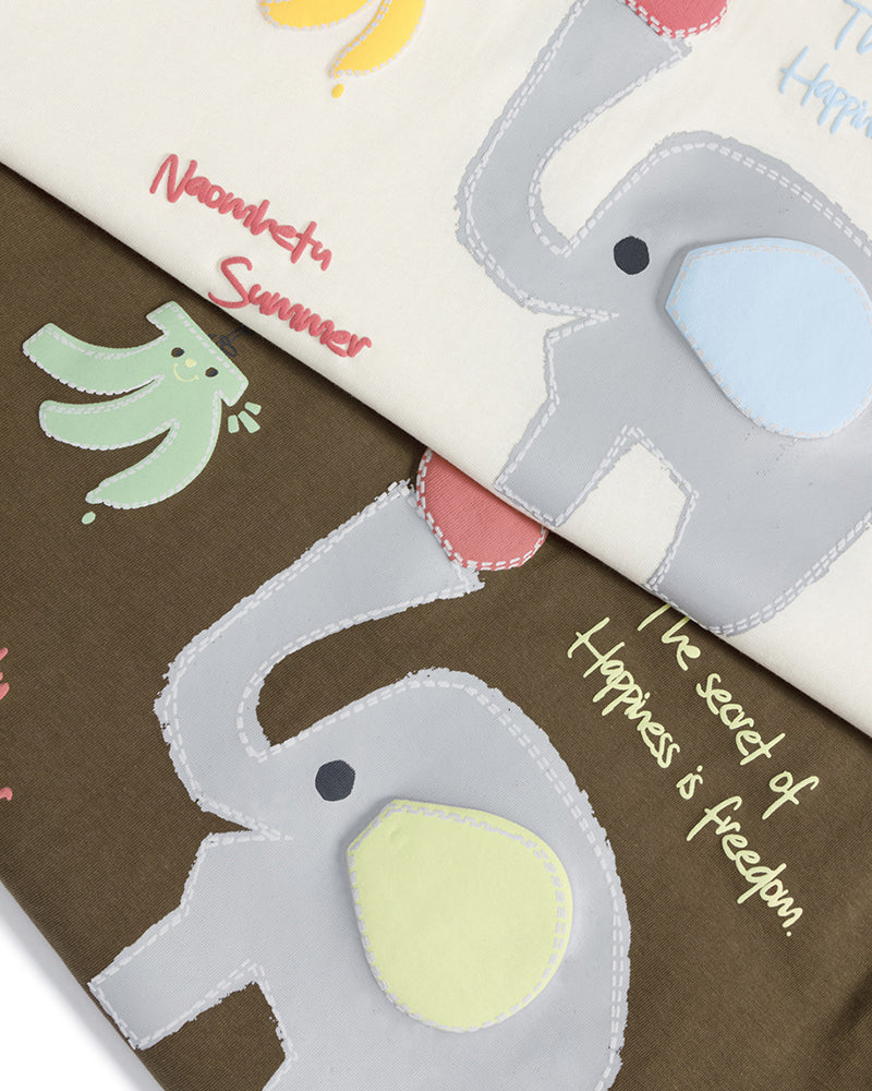 재미있는 컬러 블록 반팔 셔츠