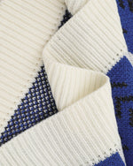 Loose diamond-patterned thickened sweater