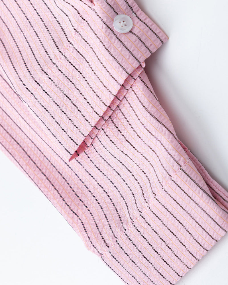 Retro plaid long-sleeved shirt