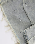 Distressed washed shorts