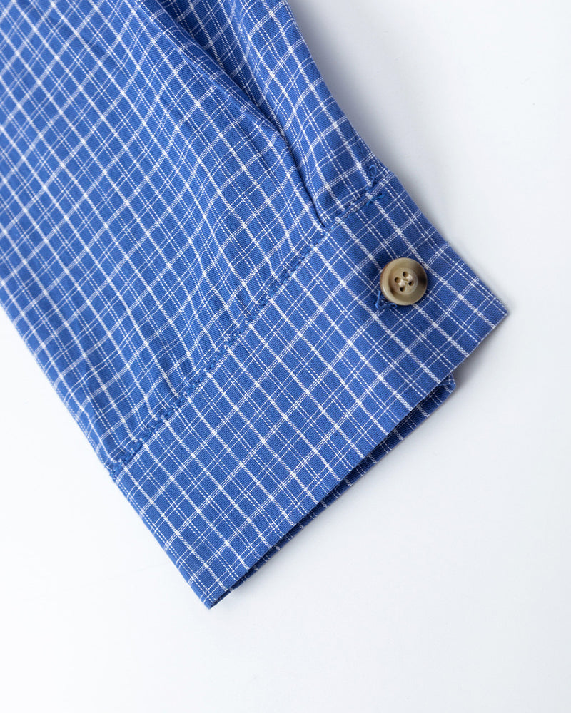 復古格子長袖襯衫