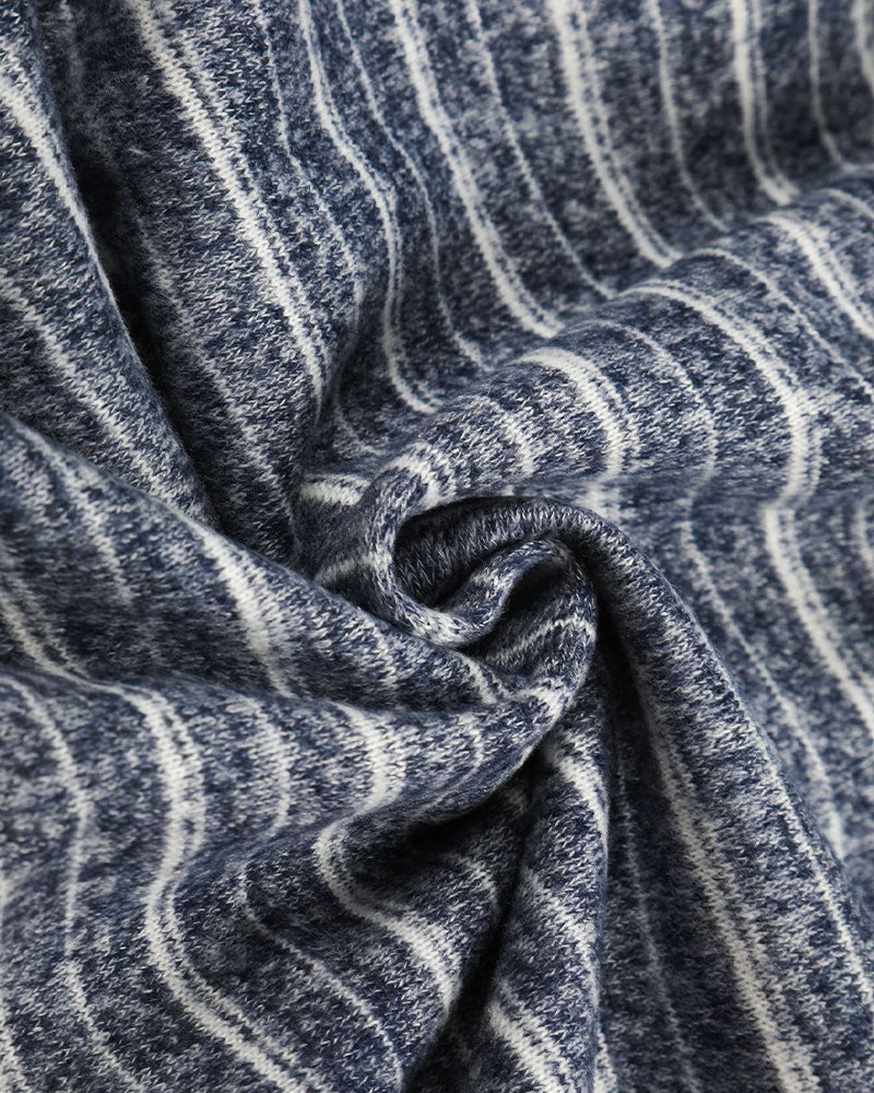 復古條紋刺繡外套