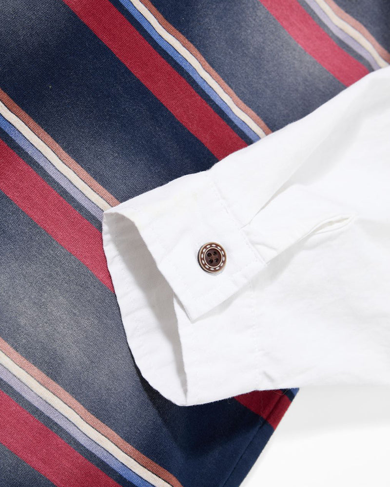 撞色假兩件長袖