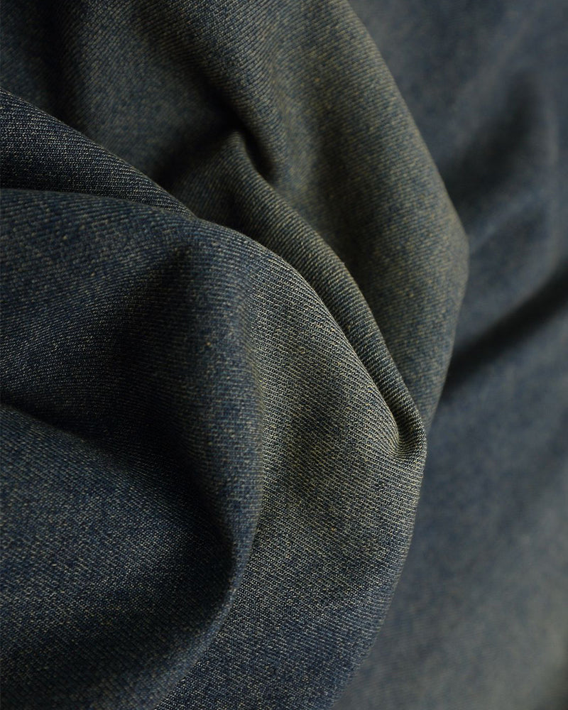 Washed panel denim shirt