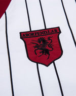 레트로 대비 스트라이프 반소매