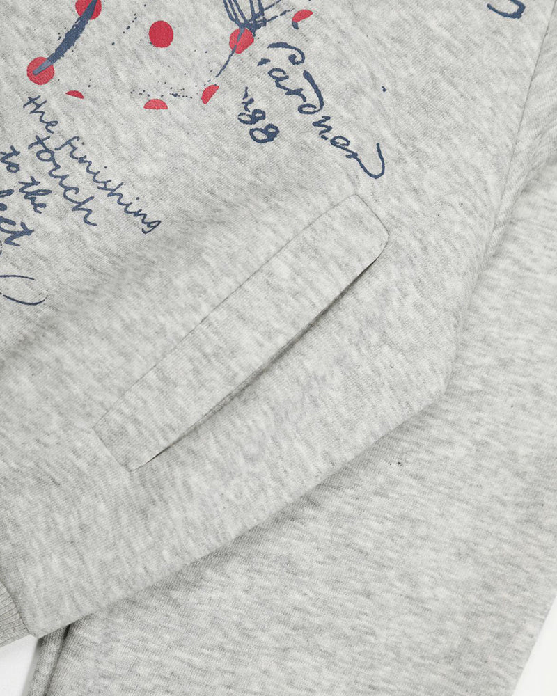 Retro hooded sweatshirt jacket