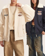 레트로 패치워크 라펠 재킷