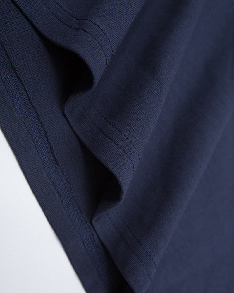 Retro simple loose short sleeves