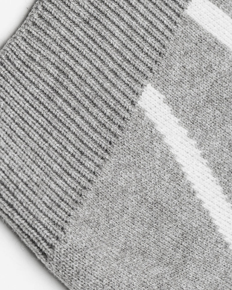 컬러 블록 니트 소재의 활용도 높은 코트