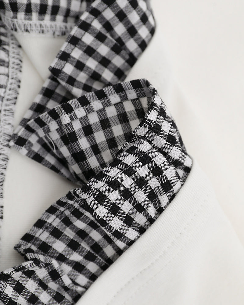 Spliced design short sleeves (women's)