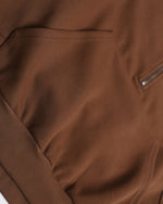 Embroidered zip-up hooded sweatshirt jacket