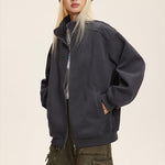 Simple stand collar versatile jacket