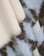 條紋連帽針織衫