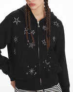 燙鉆連帽衛衣外套