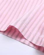 Vintage Striped Short Sleeve Shirt with Tie