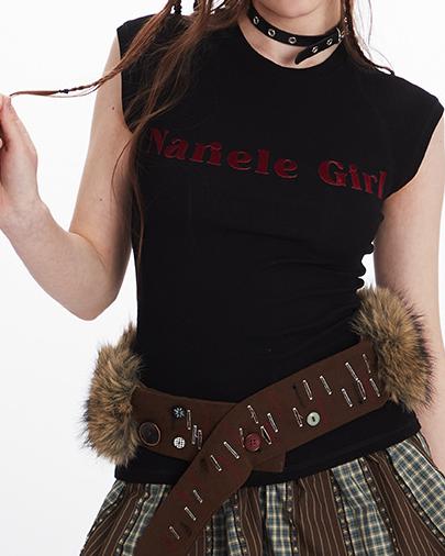 Retro slim sleeveless short sleeves