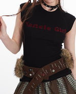 Retro slim sleeveless short sleeves