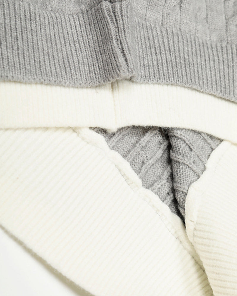 拼接假兩件毛衣