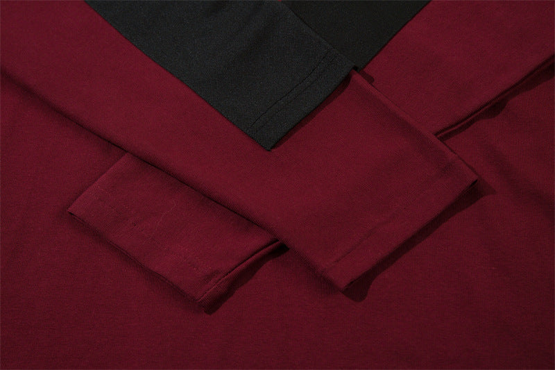 Contrast letter print crew neck sweatshirt