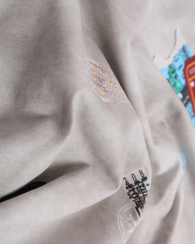 레트로 라벨 캐주얼 반팔