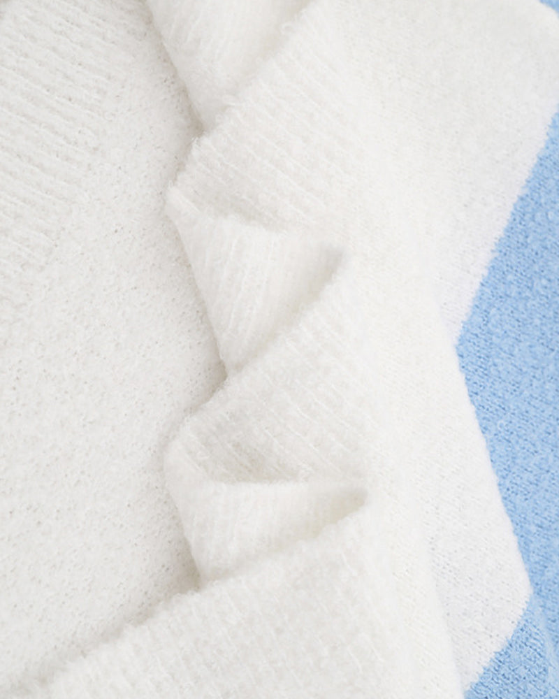 patchwork contrast color sweater