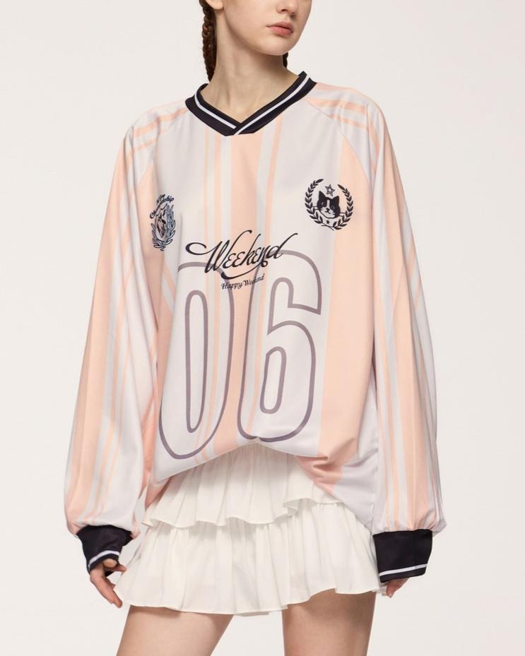 復古豎條紋長袖