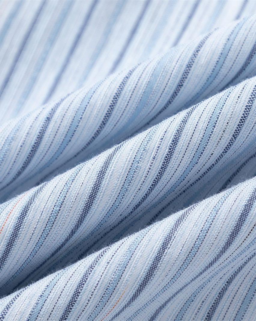 Striped short-sleeved shirt